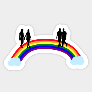 Rainbow bridge (dark version) Sticker